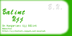 balint ujj business card